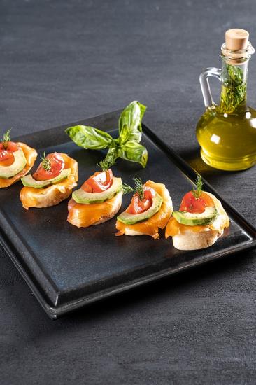 Tranche Bruschetta Somon avokado